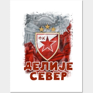 GRB Delije Sever Crvena Zvezda Beograd / Red Star Belgrade Serbia ULTRAS 1989 Posters and Art